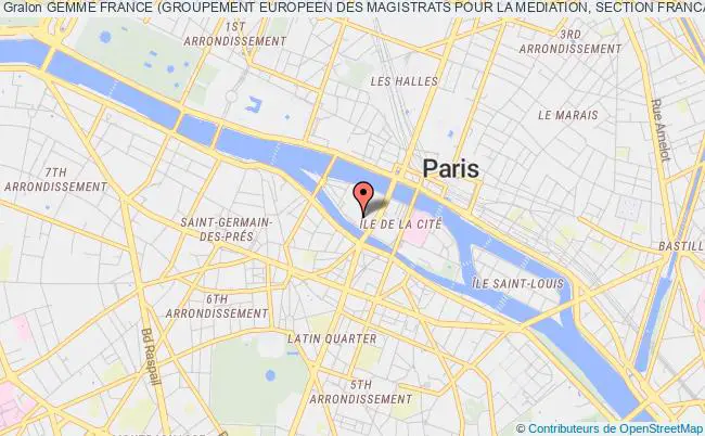 plan association Gemme France (groupement Europeen Des Magistrats Pour La Mediation, Section Francaise) Paris