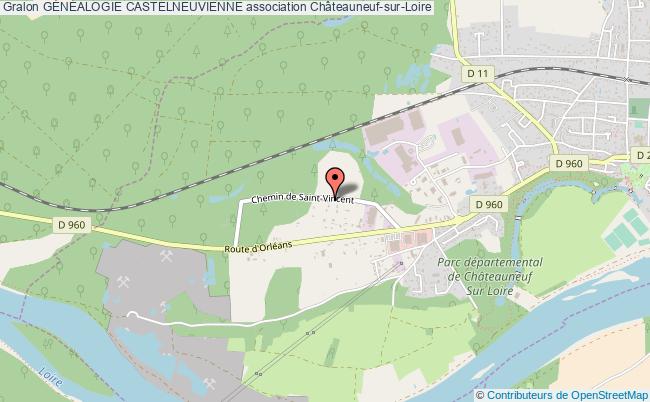 plan association GÉnÉalogie Castelneuvienne Châteauneuf-sur-Loire