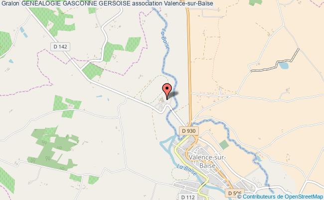 plan association Genealogie Gasconne Gersoise Valence-sur-Baïse