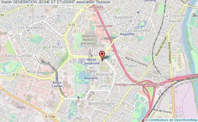 plan association Generation Jeune Et Etudiant Toulouse