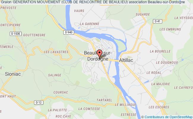 plan association Generation Mouvement (club De Rencontre De Beaulieu) Beaulieu-sur-Dordogne