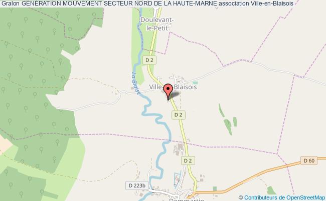 plan association GÉnÉration Mouvement Secteur Nord De La Haute-marne Ville-en-Blaisois