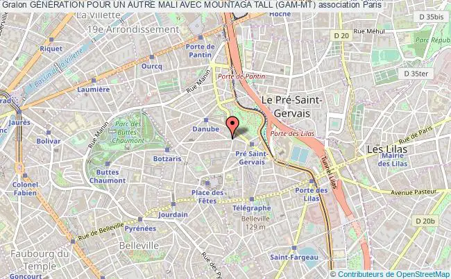 plan association GÉnÉration Pour Un Autre Mali Avec Mountaga Tall (gam-mt) Paris 19e