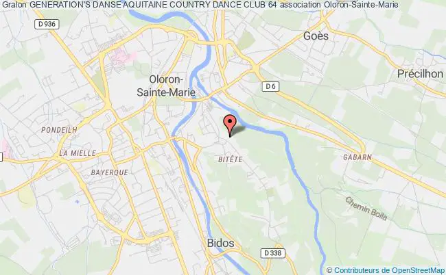 plan association Generation's Danse Aquitaine Country Dance Club 64 Oloron-Sainte-Marie
