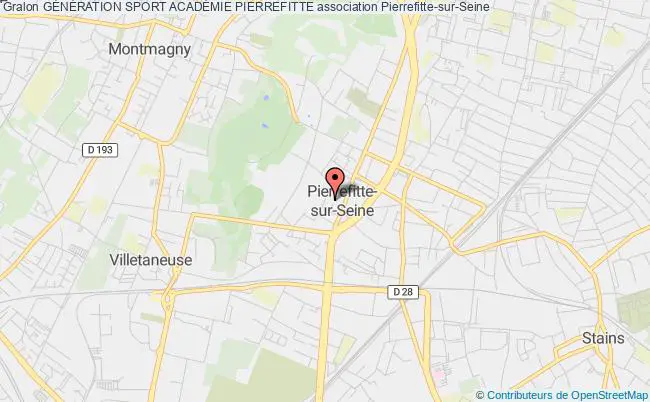 plan association GÉnÉration Sport AcadÉmie Pierrefitte Pierrefitte-sur-Seine