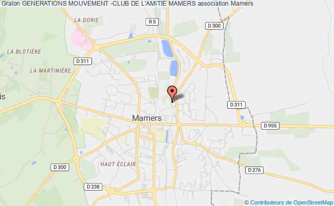 plan association Generations Mouvement -club De L'amitie Mamers Mamers