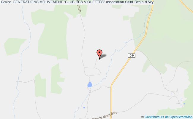 plan association Generations Mouvement "club Des Violettes" Saint-Benin-d'Azy