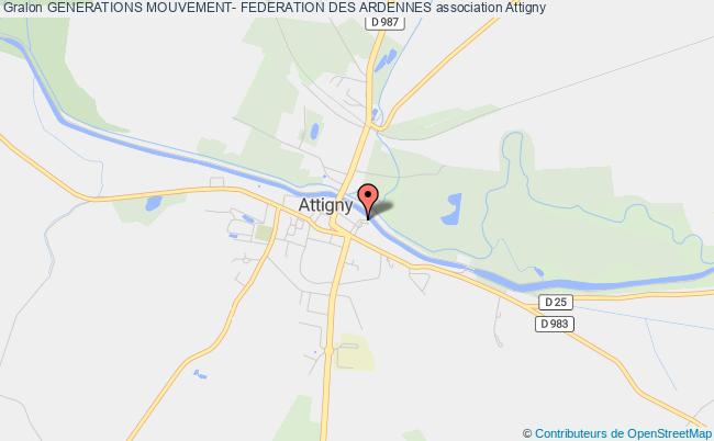plan association Generations Mouvement- Federation Des Ardennes Attigny