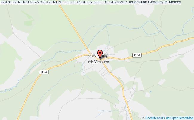 plan association Generations Mouvement "le Club De La Joie" De Gevigney Gevigney-et-Mercey