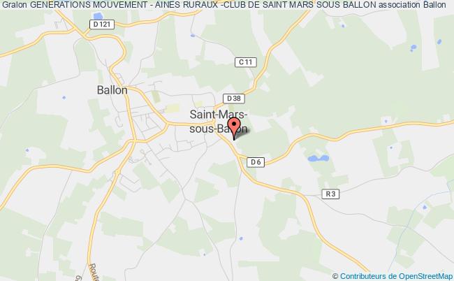 plan association Generations Mouvement - Aines Ruraux -club De Saint Mars Sous Ballon Saint-Mars-sous-Ballon