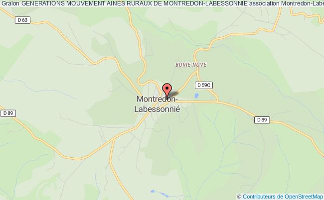 plan association Generations Mouvement Aines Ruraux De Montredon-labessonnie Montredon-Labessonnié
