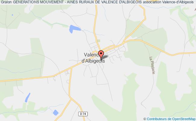 plan association Generations Mouvement - Aines Ruraux De Valence D'albigeois Valence-d'Albigeois