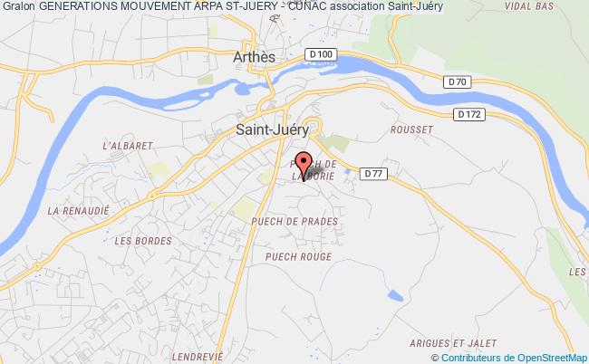 plan association Generations Mouvement Arpa St-juery - Cunac Saint-Juéry