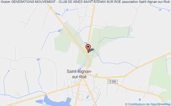 plan association GÉnÉrations Mouvement - Club De AÎnÉs Saint Aignan Sur RoË Saint-Aignan-sur-Roë