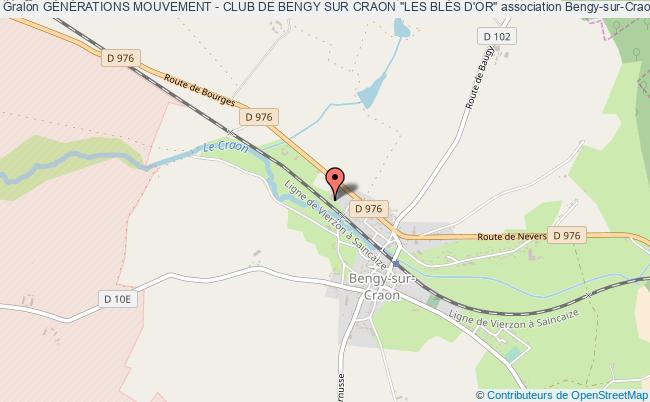 plan association GÉnÉrations Mouvement - Club De Bengy Sur Craon "les BlÉs D'or" Bengy-sur-Craon