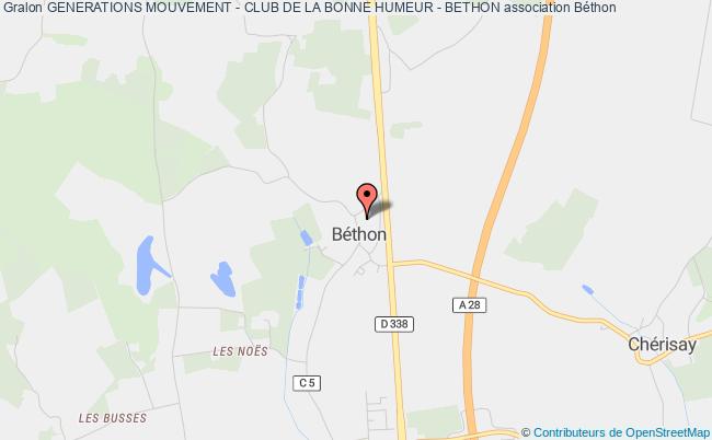 plan association Generations Mouvement - Club De La Bonne Humeur - Bethon Béthon