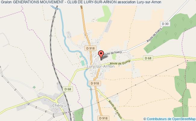 plan association GÉnÉrations Mouvement - Club De Lury-sur-arnon Lury-sur-Arnon