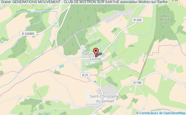 plan association Generations Mouvement - Club De Moitron Sur Sarthe Moitron-sur-Sarthe