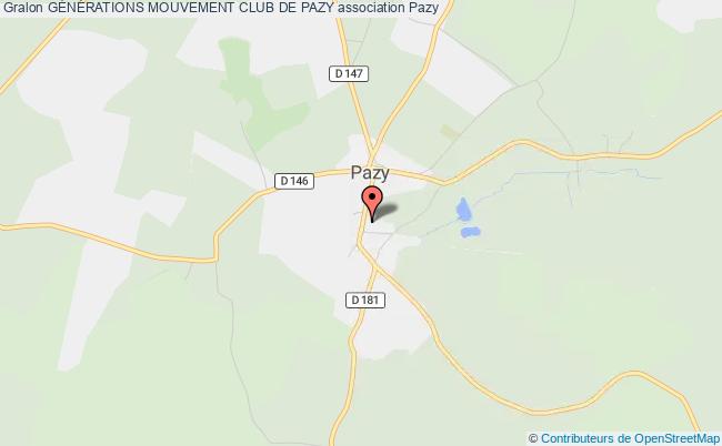 plan association GÉnÉrations Mouvement Club De Pazy Pazy