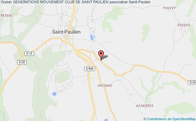 plan association Generations Mouvement Club De Saint Paulien Saint-Paulien