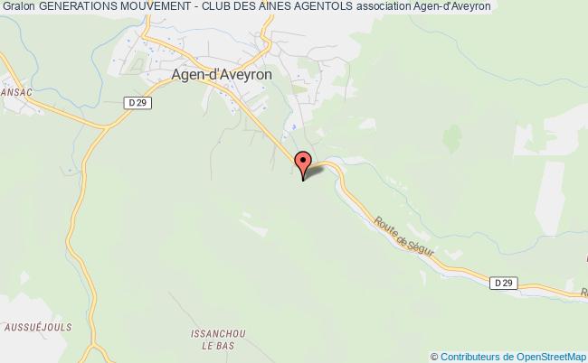 plan association Generations Mouvement - Club Des Aines Agentols Agen-d'Aveyron