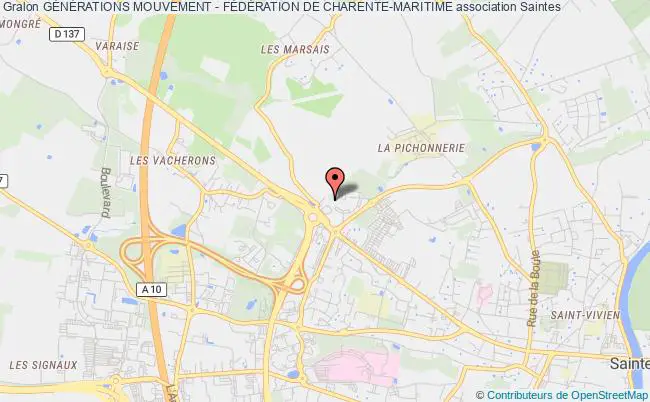 plan association GÉnÉrations Mouvement - FÉdÉration De Charente-maritime Saintes