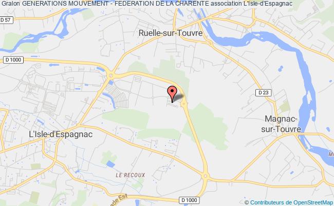 plan association Generations Mouvement - Federation De La Charente L'Isle-d'Espagnac