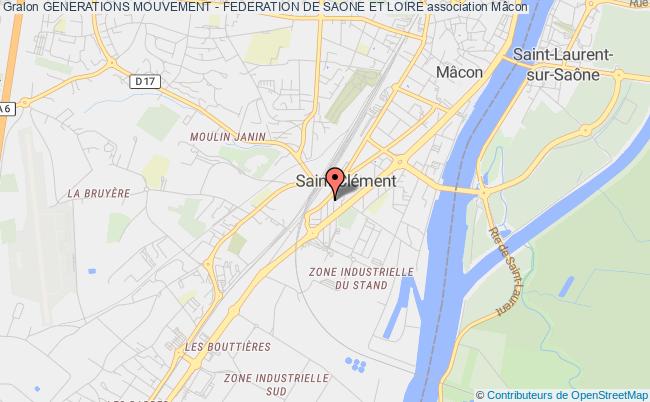 plan association Generations Mouvement - Federation De Saone Et Loire Mâcon