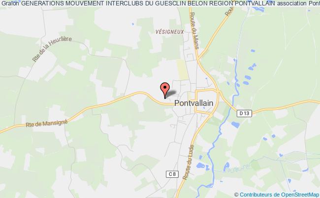 plan association Generations Mouvement Interclubs Du Guesclin Belon Region Pontvallain Pontvallain