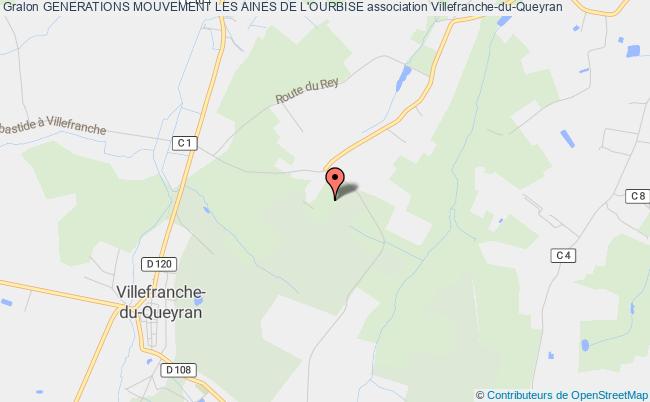 plan association Generations Mouvement Les Aines De L'ourbise Villefranche-du-Queyran