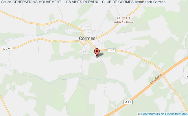 GENERATIONS MOUVEMENT - LES AINES RURAUX  - CLUB DE CORMES