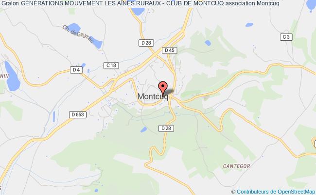 plan association GÉnÉrations Mouvement Les AÎnÉs Ruraux - Club De Montcuq Montcuq