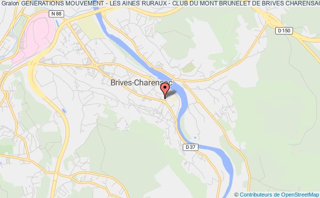 plan association Generations Mouvement - Les Aines Ruraux - Club Du Mont Brunelet De Brives Charensac Brives-Charensac