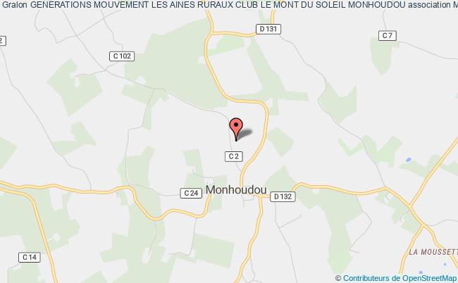plan association Generations Mouvement Les Aines Ruraux Club Le Mont Du Soleil Monhoudou Monhoudou