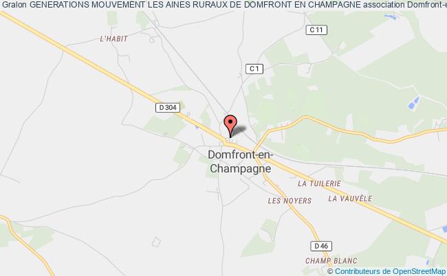 plan association Generations Mouvement Les Aines Ruraux De Domfront En Champagne Domfront-en-Champagne