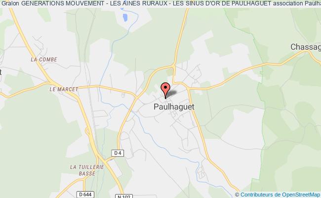 plan association Generations Mouvement - Les Aines Ruraux - Les Sinus D'or De Paulhaguet Paulhaguet