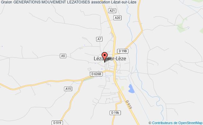 plan association Generations Mouvement Lezatoises Lézat-sur-Lèze