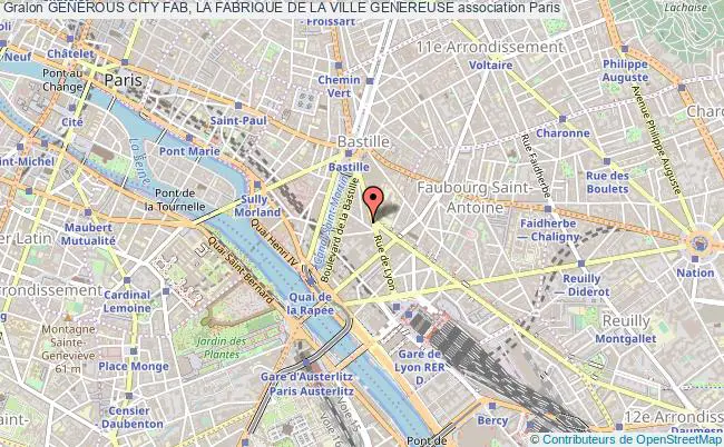 plan association Generous City Fab, La Fabrique De La Ville Genereuse Paris 12e