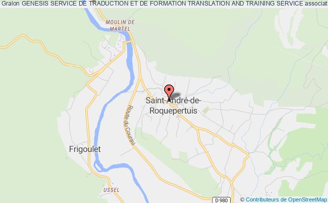 plan association Genesis Service De Traduction Et De Formation Translation And Training Service Saint-André-de-Roquepertuis