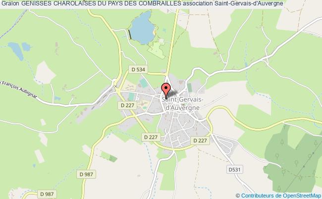 plan association Genisses Charolaises Du Pays Des Combrailles Saint-Gervais-d'Auvergne