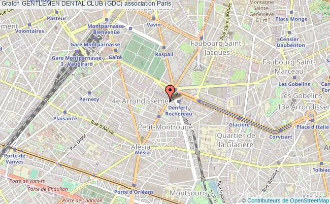 plan association Gentlemen Dental Club (gdc) Paris 14e