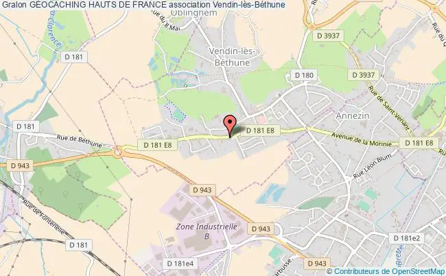 plan association GÉocaching Hauts De France Vendin-lès-Béthune