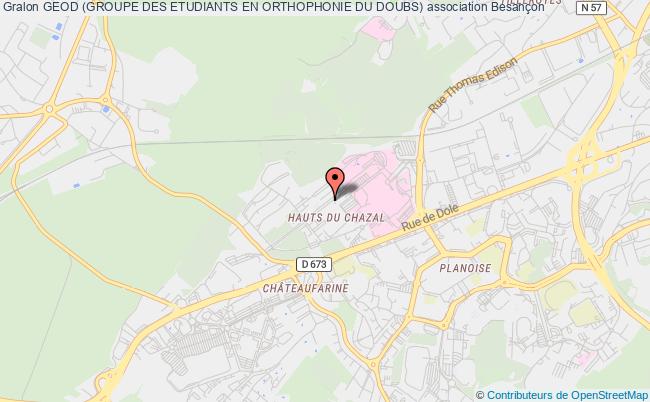 plan association Geod (groupe Des Etudiants En Orthophonie Du Doubs) Besançon Cedex 03