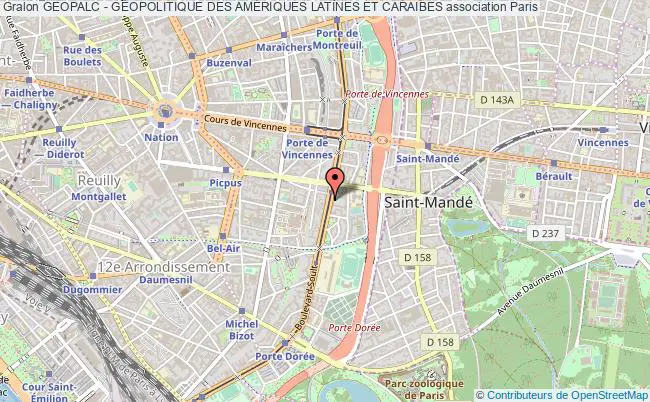 plan association Geopalc - GÉopolitique Des AmÉriques Latines Et Caraibes Paris 12e