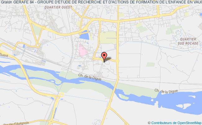 plan association Gerafe 84 - Groupe D'Étude De Recherche Et D'actions De Formation De L'enfance En Vaucluse Avignon Cédex 2