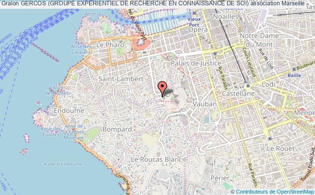 plan association Gercos (groupe Experientiel De Recherche En Connaissance De Soi) Marseille