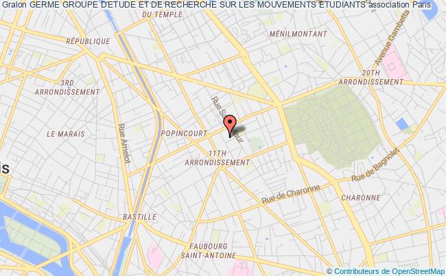 plan association Germe Groupe D'etude Et De Recherche Sur Les Mouvements Etudiants Paris