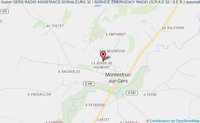 plan association Gers Radio Assistance Signaleurs 32 / Service Emergency Radio (g.r.a.s 32 / S.e.r.) Montestruc-sur-Gers