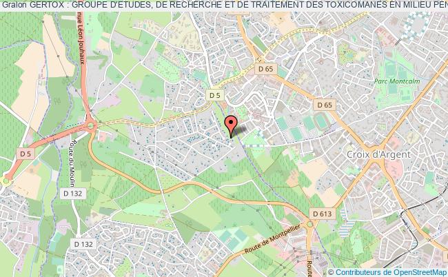 plan association Gertox : Groupe D'etudes, De Recherche Et De Traitement Des Toxicomanes En Milieu Penitentiaire Saint-Jean-de-Védas