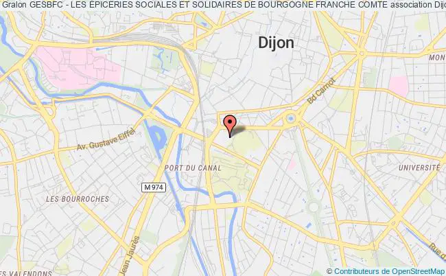 plan association Gesbfc - Les Épiceries Sociales Et Solidaires De Bourgogne Franche Comte Dijon
